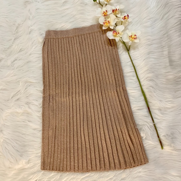 Anthropologie Dresses & Skirts - NWT Anthropology Farm Rio Gold Pleated Skirt